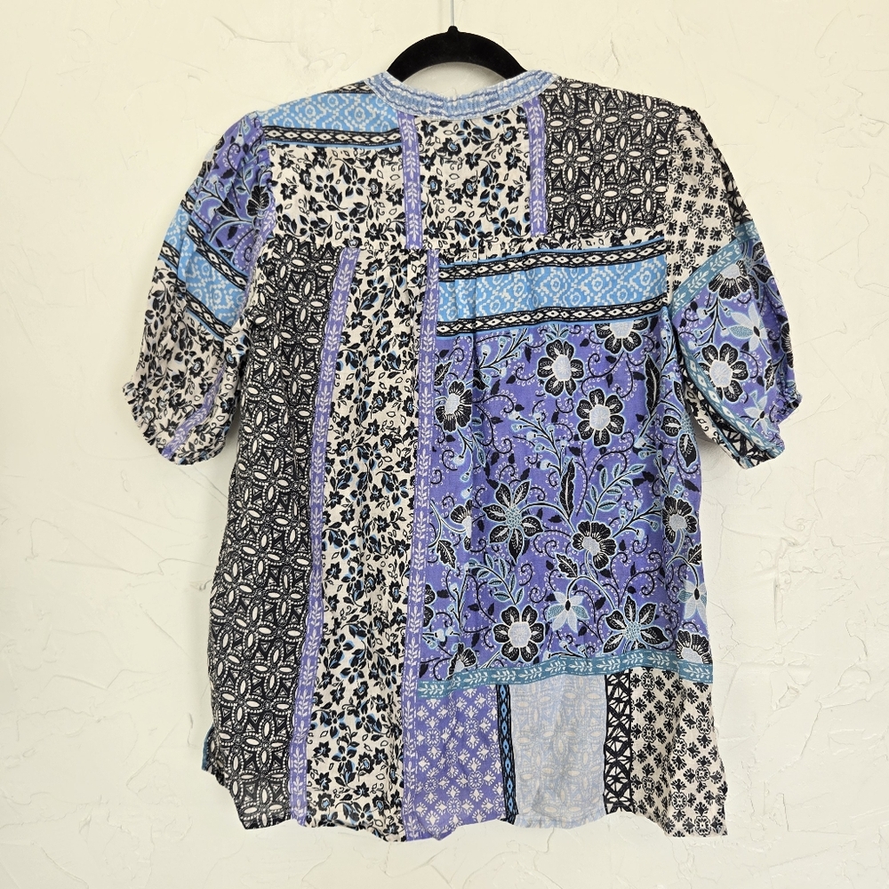 Johnny Was Blue Patchwork Embroidered Casablanca … - image 6